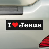 AUTOCOLLANT DE VOITURE "J'AIME JÉSUS" (En voiture)