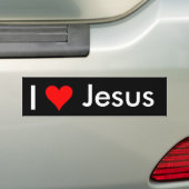 Autocollant De Voiture J'aime Jésus (En voiture)