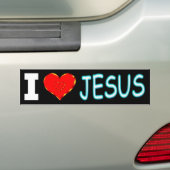Autocollant De Voiture J'aime Jésus (En voiture)
