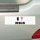 Autocollant De Voiture J'aime Jésus (En voiture)