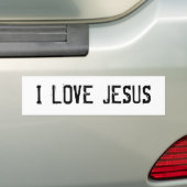 AUTOCOLLANT DE VOITURE J'AIME JÉSUS (En voiture)
