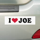 AUTOCOLLANT DE VOITURE J'AIME JOE (En voiture)