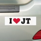 AUTOCOLLANT DE VOITURE J'AIME JT (En voiture)