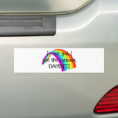 Autocollant De Voiture J'aime juste des arcs-en-ciel (En voiture)
