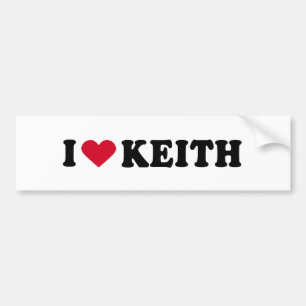 AUTOCOLLANT DE VOITURE J'AIME KEITH