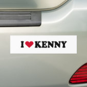 AUTOCOLLANT DE VOITURE J'AIME KENNY (En voiture)