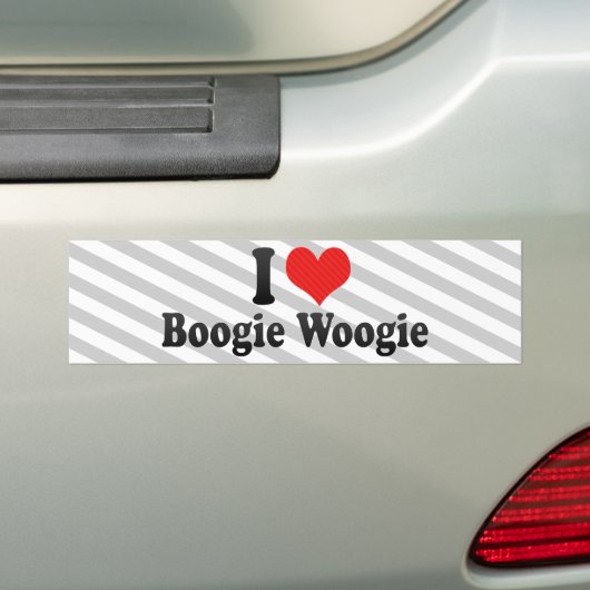 Autocollant De Voiture J'aime la boogie Woogie (En voiture)