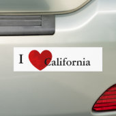 Autocollant De Voiture J'aime la Californie (En voiture)