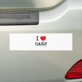 Autocollant De Voiture J'aime la carpe (En voiture)