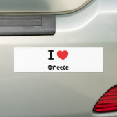 Autocollant De Voiture J'aime la Grèce (En voiture)