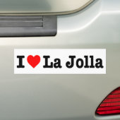 Autocollant De Voiture "J'aime La Jolla " (En voiture)