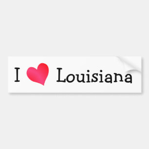 Autocollant De Voiture J'aime la Louisiane