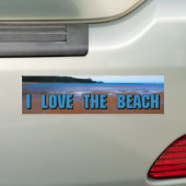 Autocollant De Voiture J'aime la plage (En voiture)