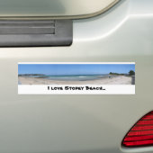 Autocollant De Voiture J'aime la plage de Stoney… (En voiture)