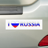 Autocollant De Voiture j'aime la Russie (En voiture)