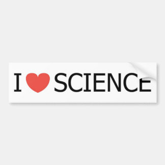 AUTOCOLLANT DE VOITURE J'AIME LA SCIENCE