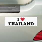 Autocollant De Voiture J'aime la Thaïlande (En voiture)