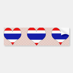 Autocollant De Voiture J'aime la Thaïlande