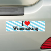 Autocollant De Voiture J'aime la vinification (En voiture)