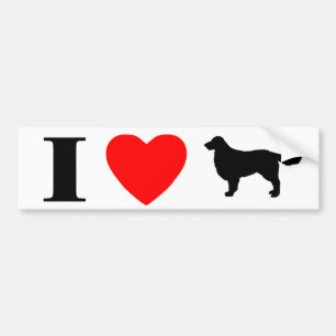 Autocollant De Voiture J'aime l'adhésif pour pare-chocs de chiens d'arr