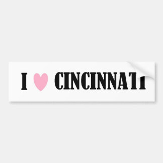 Autocollant De Voiture J'aime l'adhésif pour pare-chocs de Cincinnati