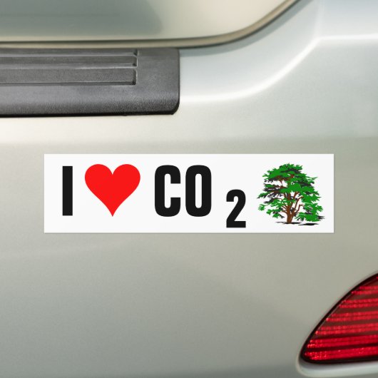 Autocollant De Voiture J'aime l'adhésif pour pare-chocs de CO2 (En voiture)