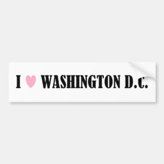AUTOCOLLANT DE VOITURE J'AIME L'ADHÉSIF POUR PARE-CHOCS DE DC DE