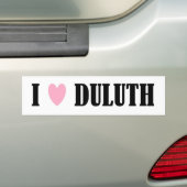 AUTOCOLLANT DE VOITURE J'AIME L'ADHÉSIF POUR PARE-CHOCS DE DULUTH (En voiture)