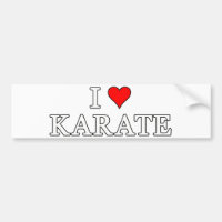 J'aime l'adhésif pour pare-chocs de karaté