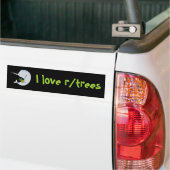 Autocollant De Voiture J'aime l'adhésif pour pare-chocs de r/trees (Sur camion)