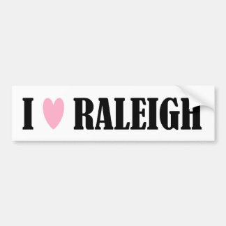 AUTOCOLLANT DE VOITURE J'AIME L'ADHÉSIF POUR PARE-CHOCS DE RALEIGH