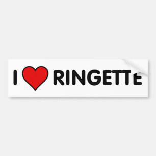 Autocollant De Voiture J'aime l'adhésif pour pare-chocs de Ringette