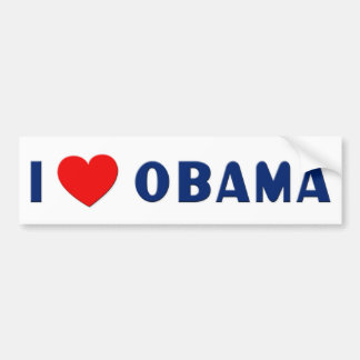 Autocollant De Voiture J'aime l'adhésif pour pare-chocs d'Obama