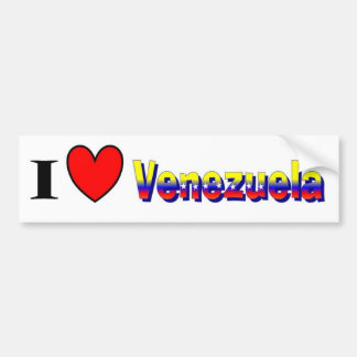Autocollant De Voiture J'aime l'adhésif pour pare-chocs du Venezuela