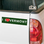 Autocollant De Voiture J'aime l'adhésif pour pare-chocs du Vermont (Sur camion)
