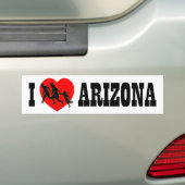 Autocollant De Voiture J'aime l'Arizona (En voiture)