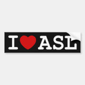 Autocollant De Voiture J'aime l'ASL (Devant)
