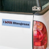 AUTOCOLLANT DE VOITURE J'AIME L'AUTOCOLLANT DE BLUEGRASS-BUMPER (Sur camion)