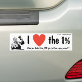 Autocollant De Voiture J'AIME le 1% (En voiture)