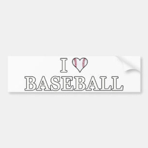 Autocollant De Voiture J'Aime Le Baseball