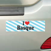 Autocollant De Voiture J'aime le basque (En voiture)