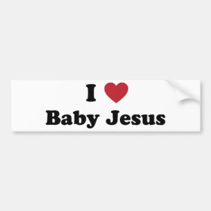 Autocollant De Voiture J'aime le bébé Jésus
