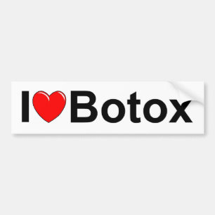 Autocollant De Voiture J'aime le botox (de coeur)