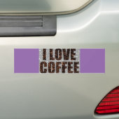 Autocollant De Voiture J'aime le café (En voiture)