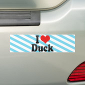 Autocollant De Voiture J'aime le canard (En voiture)