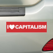 Autocollant De Voiture J'aime le capitalisme (En voiture)