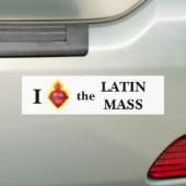 Autocollant De Voiture J'aime le catholique sacré de masse latin de Jésus (En voiture)