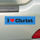 AUTOCOLLANT DE VOITURE "J'AIME LE CHRIST" (En voiture)
