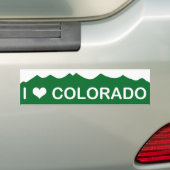 AUTOCOLLANT DE VOITURE J'AIME LE COLORADO (En voiture)