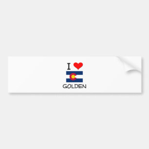 Autocollant De Voiture J'aime le Colorado D'OR